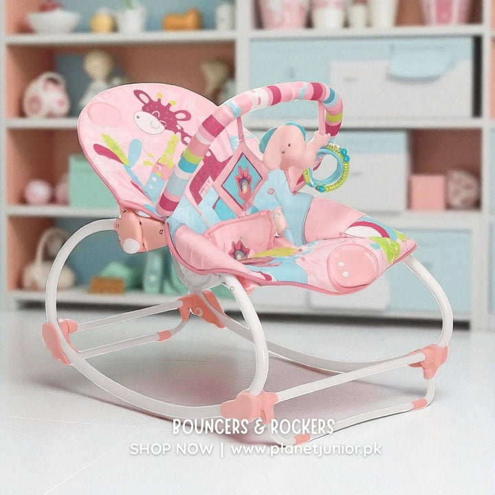 Deluxe Baby Bouncer with Hanging Toys - BLL - BCR - 6921 - Planet Junior