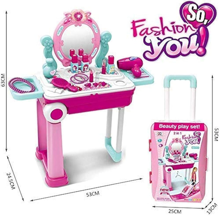 Deluxe Kids Beauty Makeup Vanity Playset – Pretend Glam Station - BLL-GT-008-923 - Planet Junior