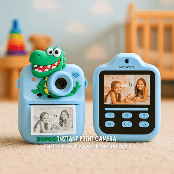Dinosaur Instant Print Camera with Silicone Case – Snap, Print & Roar with Fun! - AKT-Y600C - Planet Junior