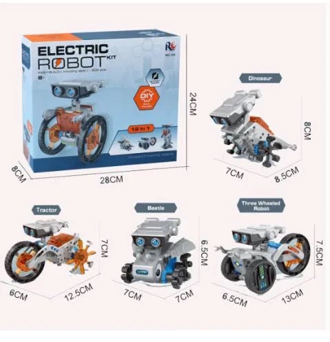 DIY 12 in 1 Electric Battery Robot Kit - Planet Junior