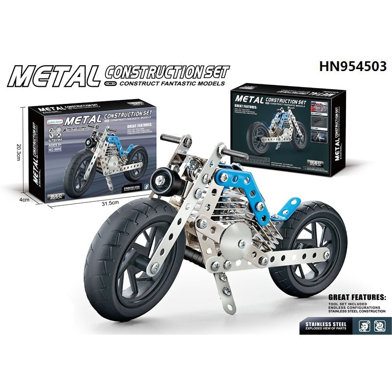 DIY 3D Metal Motorcycle Model Block Set - BLL - BL - 6608 - Planet Junior