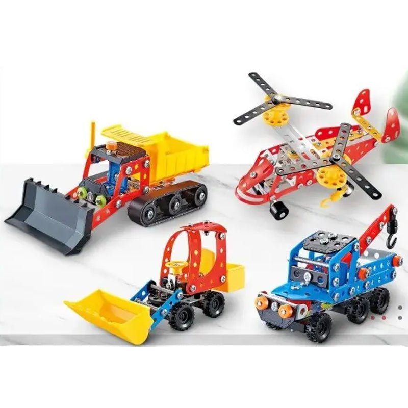 DIY 4 in 1 City Building Snow Rescue Aircraft Vehicle Set | 437 Pcs - BL144 - Planet Junior