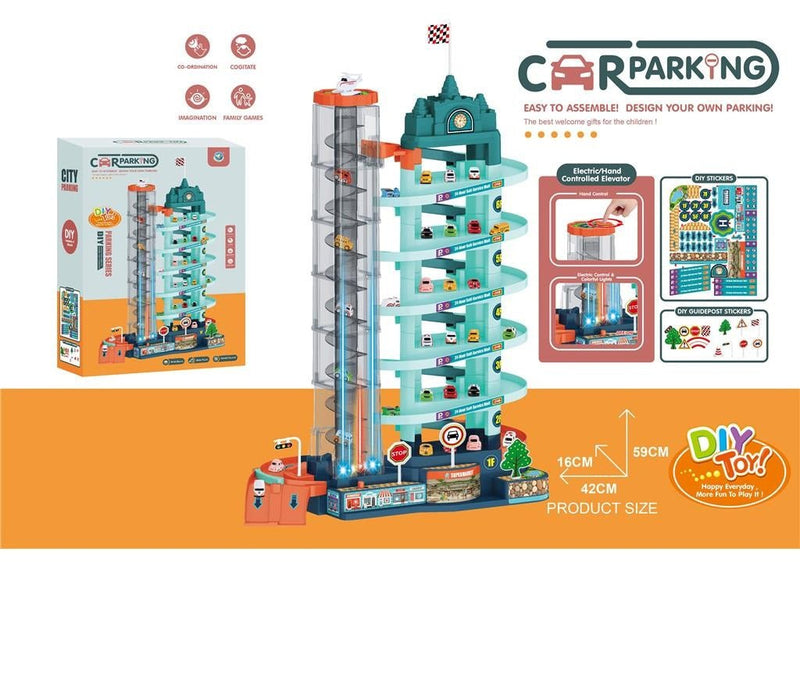 DIY 7 Story Car Parking Track Set - AKT2006 - Planet Junior