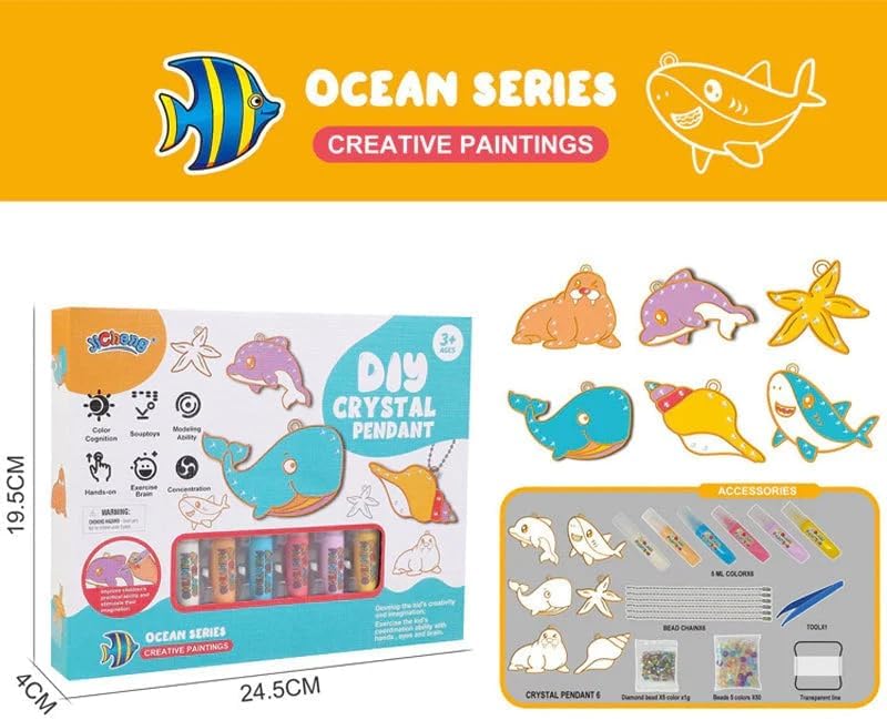 DIY Crystal Paint Arts and Crafts Set | Ocean Series - BLL - ET - 99 - 6JC - Planet Junior