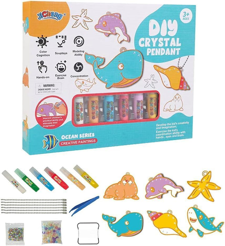 DIY Crystal Paint Arts and Crafts Set | Ocean Series - BLL - ET - 99 - 6JC - Planet Junior