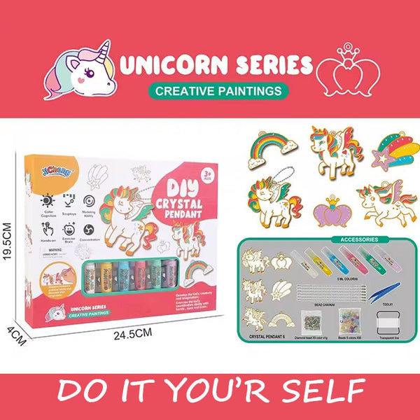 DIY Crystal Paint Arts and Crafts Set | Unicorn Theme - BLL - ET - 99 - 3JC - Planet Junior