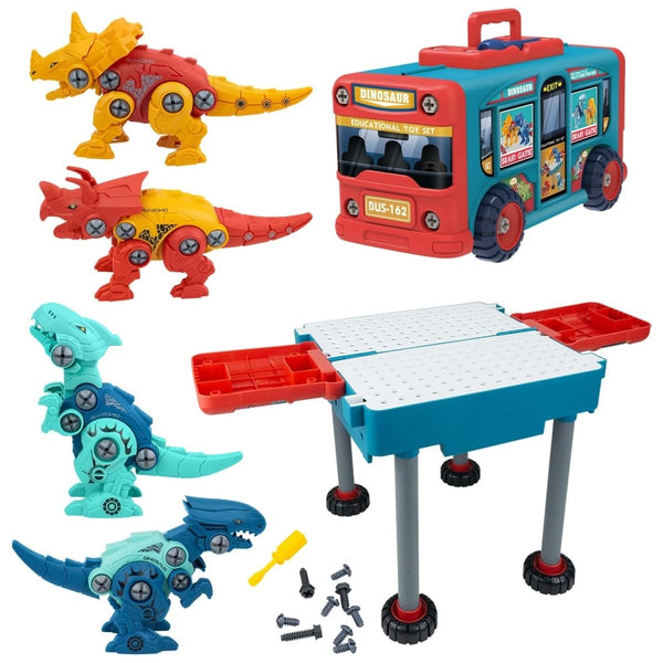 DIY Dinosaur Car Table Deformation Playset | 162+ Pcs - BLL - BI - 200 - 80 - Planet Junior