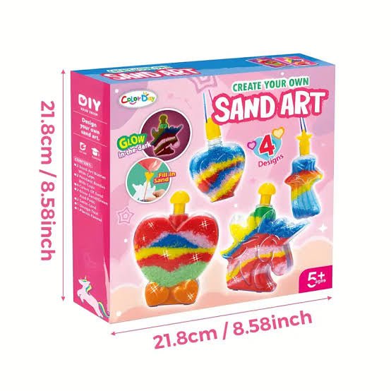 ✨ DIY Glow - in - the - Dark Sand Art Kit | 4 Designs - AT-8947 - Planet Junior