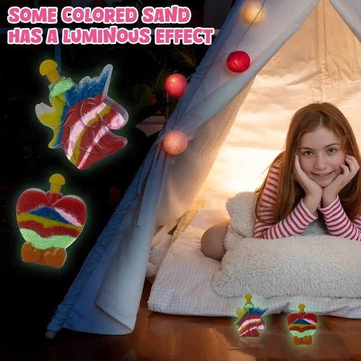 ✨ DIY Glow - in - the - Dark Sand Art Kit | 4 Designs - AT-8947 - Planet Junior