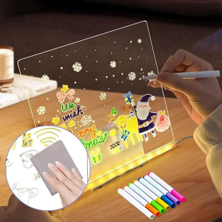 Writing Lamp DIY LED Acrylic Writing Board Lamp – Creative Glow Board – Planet Junior