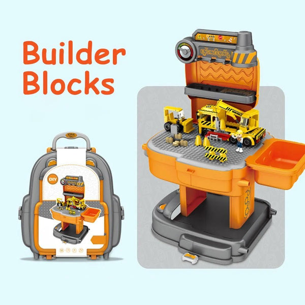 DIY Mega Construction Role Play Backpack Set - BLL - BL - 8414P - Planet Junior