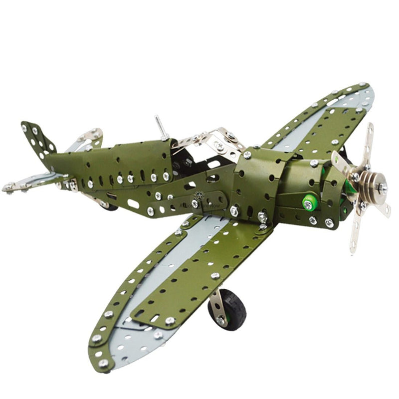 DIY Metal 3D Green Military Bomber Plane Assembly Model Kit - BLL - BL - 9902 - Planet Junior