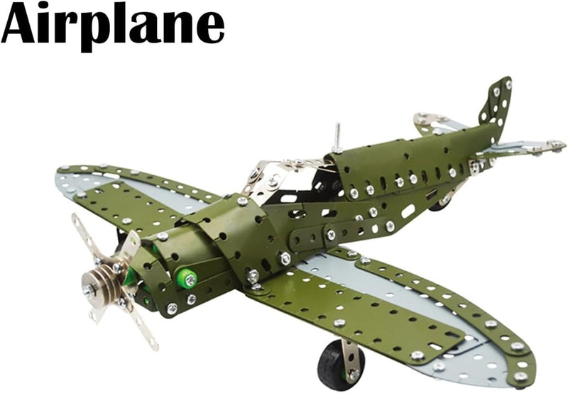 DIY Metal 3D Green Military Bomber Plane Assembly Model Kit - BLL - BL - 9902 - Planet Junior