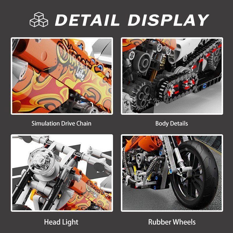 DIY Racing Motorcycle Model Building Blocks - BL3009 - Planet Junior