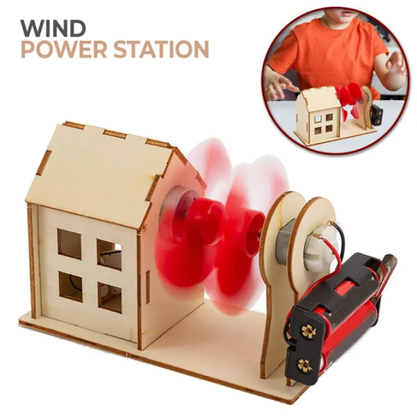 DIY Wooden Wind Power Station - BLL - ET - 2049CH - Planet Junior