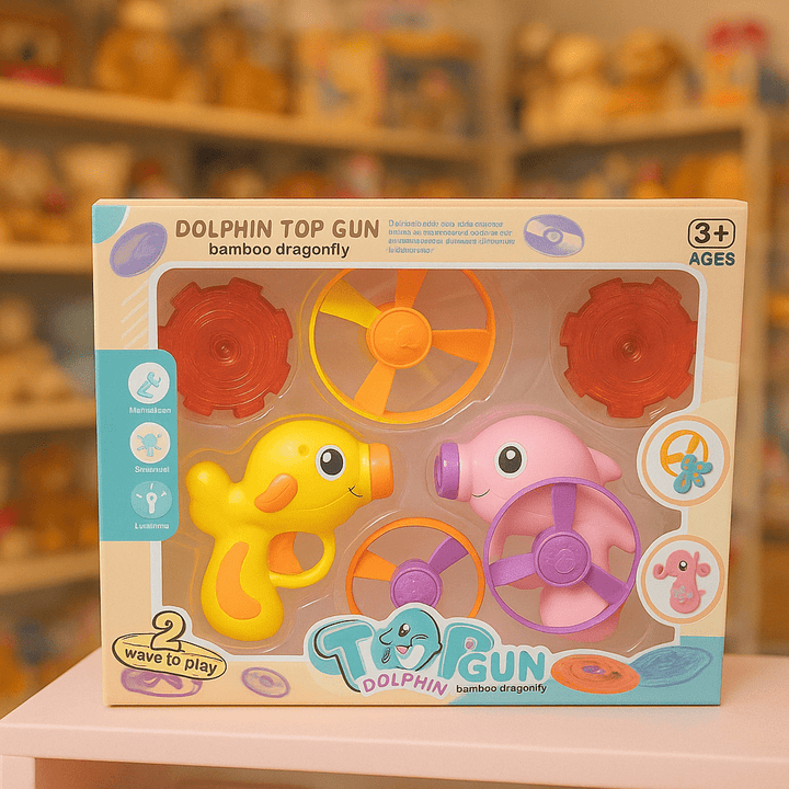 Dolphin Spinner Blaster – Flying Disc Launcher Set - AT610 - Planet Junior