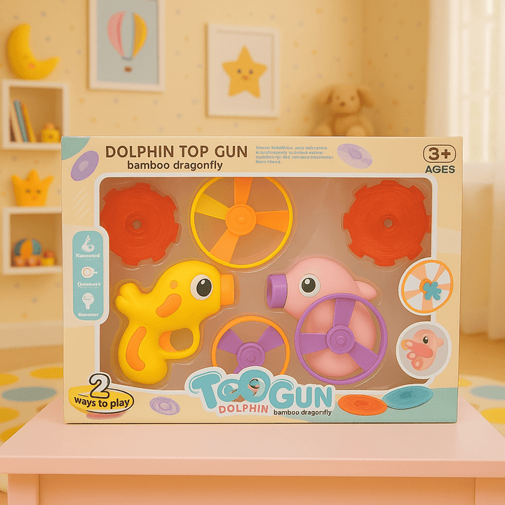 Dolphin Spinner Blaster – Flying Disc Launcher Set - AT610 - Planet Junior