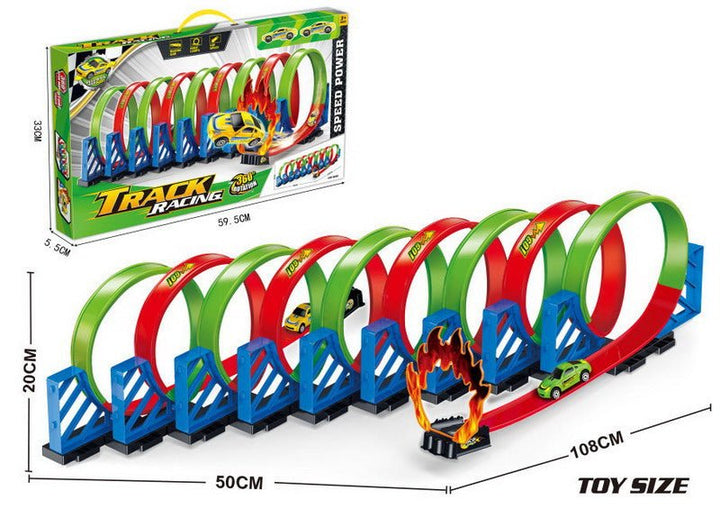 Double Car Track Set For Racing Fun - BLL - TR - 8047 - Planet Junior
