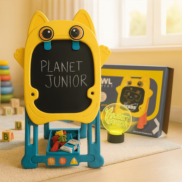 Double Sided Owl Magnetic Drawing & Learning Board - SLT - 3662 - Planet Junior