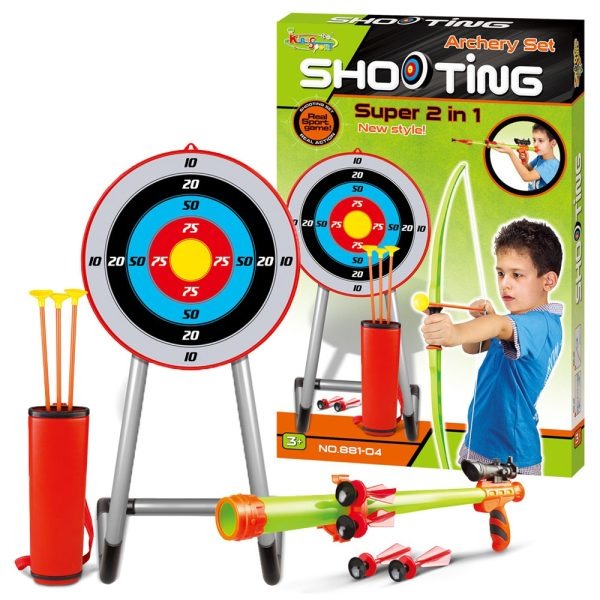 2 in 1 Action Bow and Gun Shooting Target Game