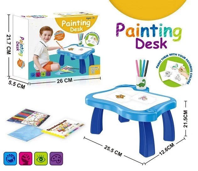 Drawing and Painting Table with Markers - BLL - ET - 002YM - Planet Junior