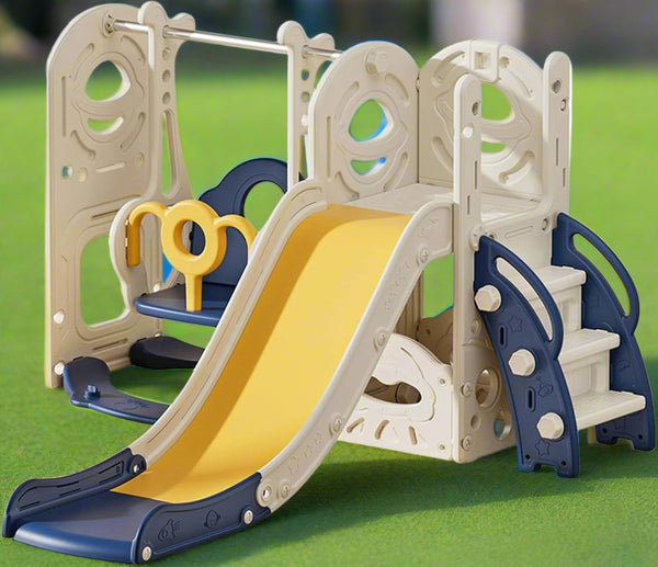 Durable 4 - in - 1 Toddler Slide & Swing Playset - BLL - SL - 518 - Planet Junior