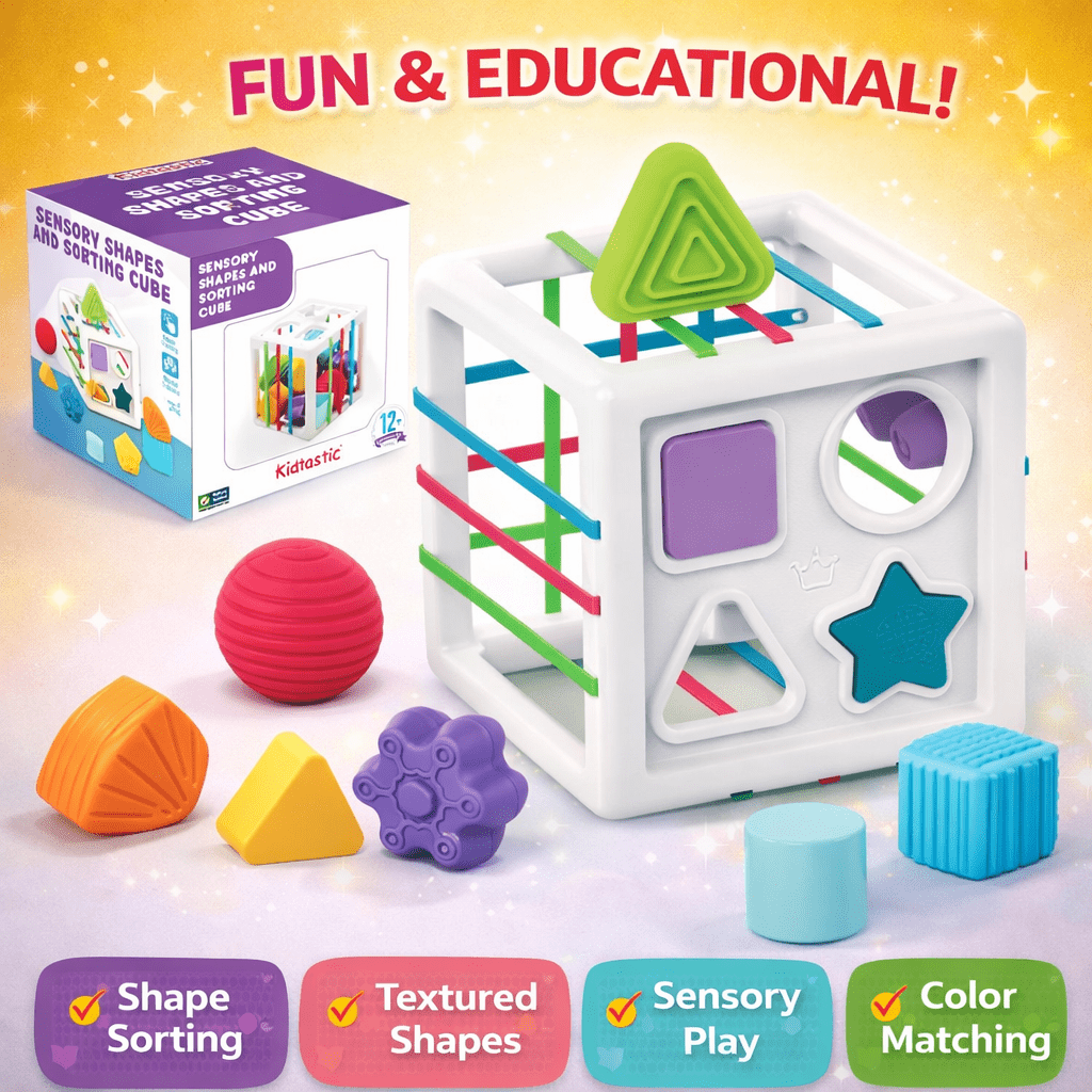 Early Shape Sorting Learning Sensory Activity Cube for Toddlers ...