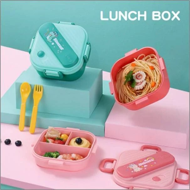 Easy Carry Lunch Box Set with Included Cutlery - SLT - HXD6626 - Planet Junior