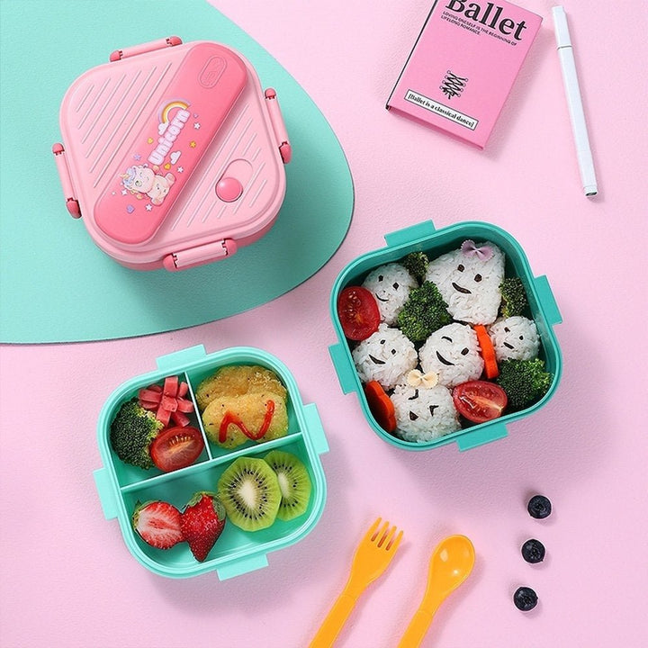 Easy Carry Lunch Box Set with Included Cutlery - SLT - HXD6626 - Planet Junior
