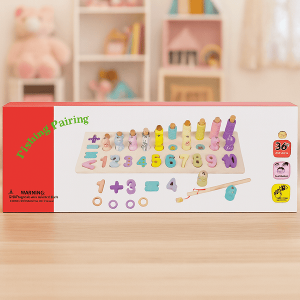 🎣 Educational Magnetic Fishing & Number Puzzle Board - AT74 - Planet Junior