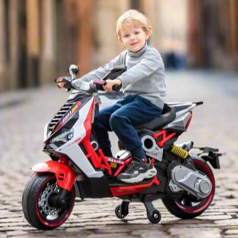 Electric Kids Motorbike with Hand Race & 2 Motors - BLL - MB - 6V - Planet Junior