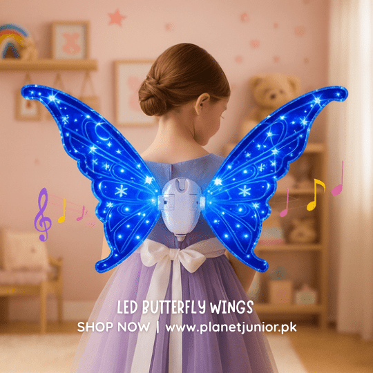 Electric LED Butterfly Wings – Magical Fairy Costume for Kids - UT - 606 - 21A - Planet Junior