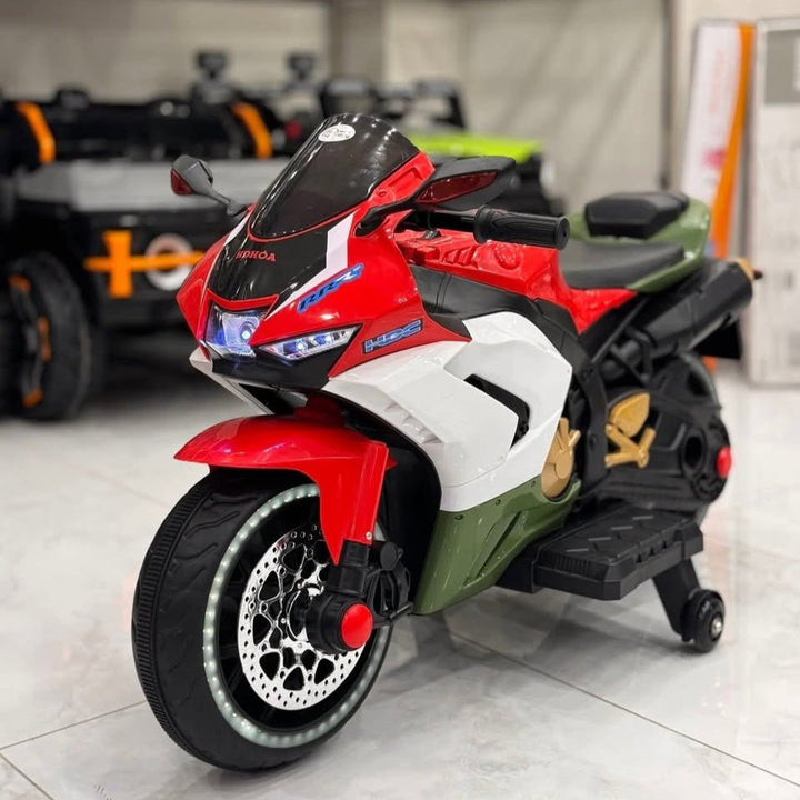 Electric Ride - On Bike with Leather Seat & Bright Wheels - BLL - MB - 518TB - Planet Junior