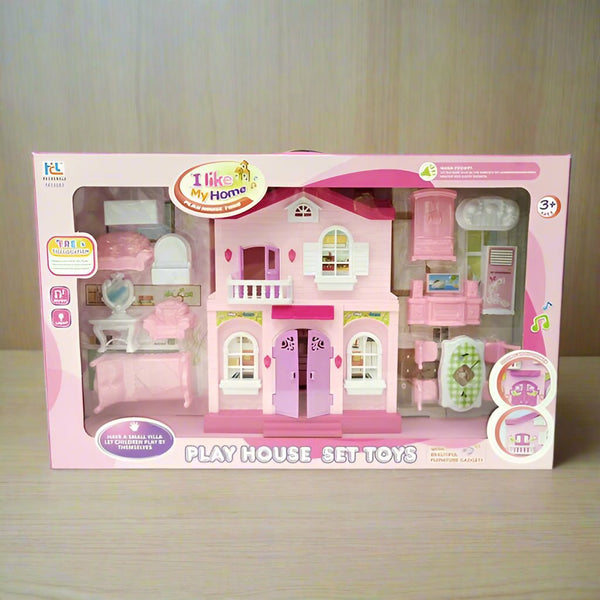 Elegant Doll House with Furniture and Accessories for Girls - BLL - DH - 6663 - Planet Junior