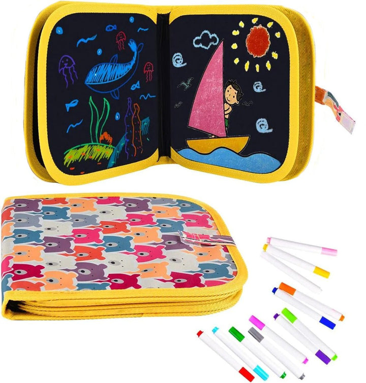 Erasable and Reusable Doodle Magic Book with 3 Makers & 2 Wipes - ZT3101 - Planet Junior