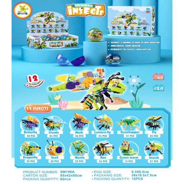 Explore Nature DIY Insects Building Blocks Set - BLL - BL - 196A - Planet Junior