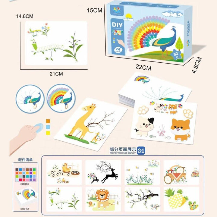 Finger Painting Coloring Book Set - AB559 - Planet Junior