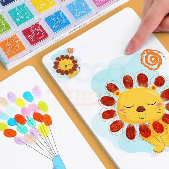 Finger Painting Coloring Book Set - AB559 - Planet Junior