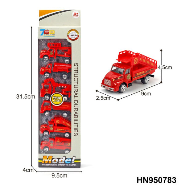 Fire Rescue Die - Cast Vehicles Set - BLL - DK - 768J - Planet Junior