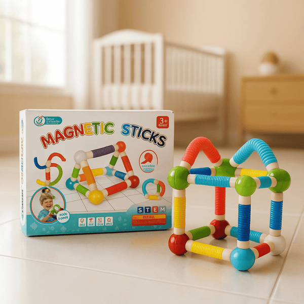 🧲 Flexible Stretchable Pop Tube Magnetic Sticks Building Set – Creative STEM Toy - AT-158-39 - Planet Junior