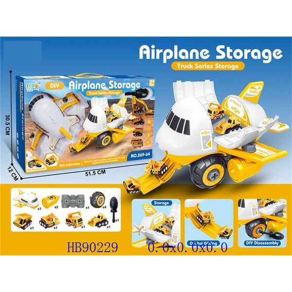 Fly High Airplane Car Transporter With Mini Vehicles - BLL - DK - 269 - 64 - Planet Junior