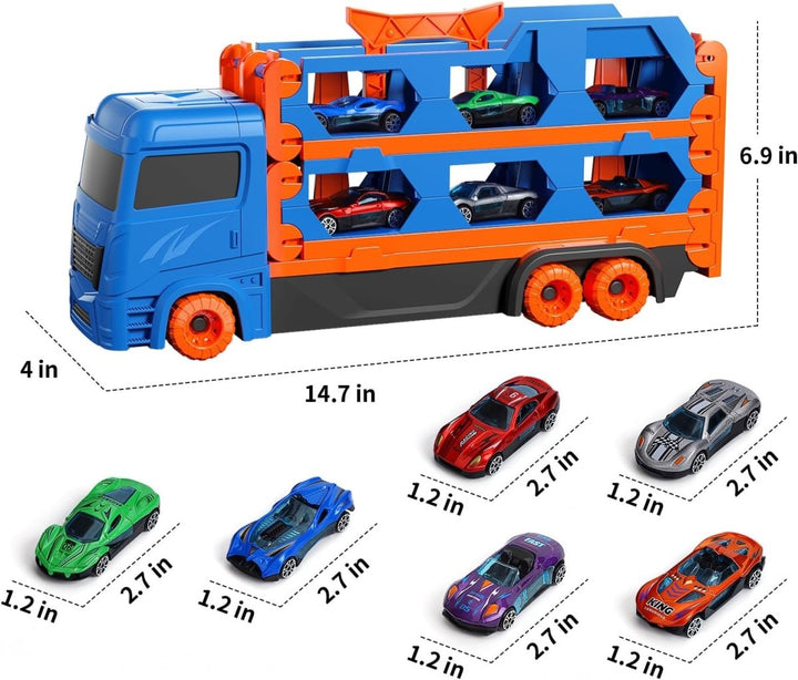 Foldable Transport Truck & Car Set with Race Rack - HT - CT1 - Planet Junior