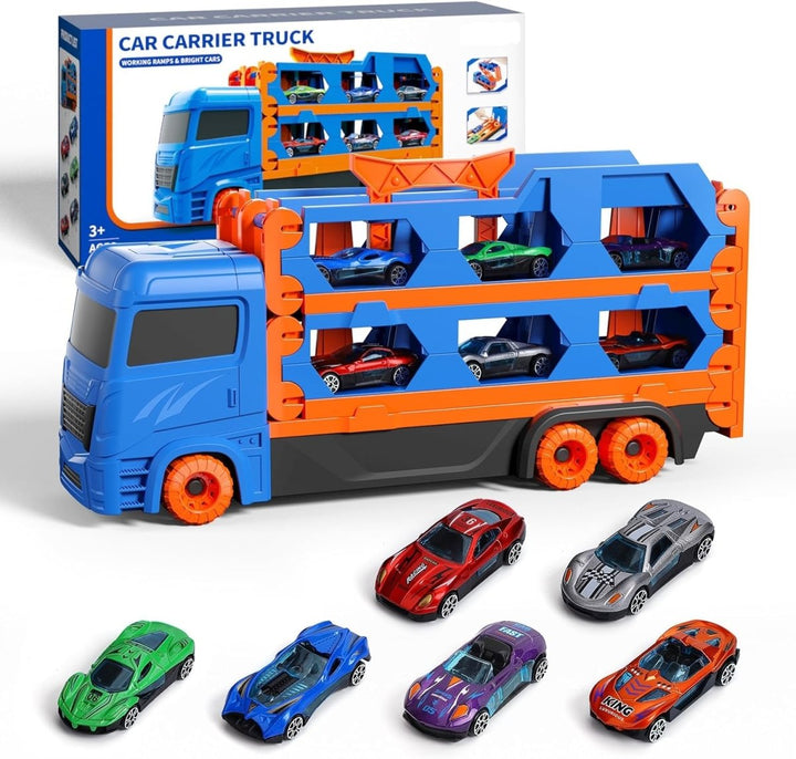 Foldable Transport Truck & Car Set with Race Rack - HT - CT1 - Planet Junior