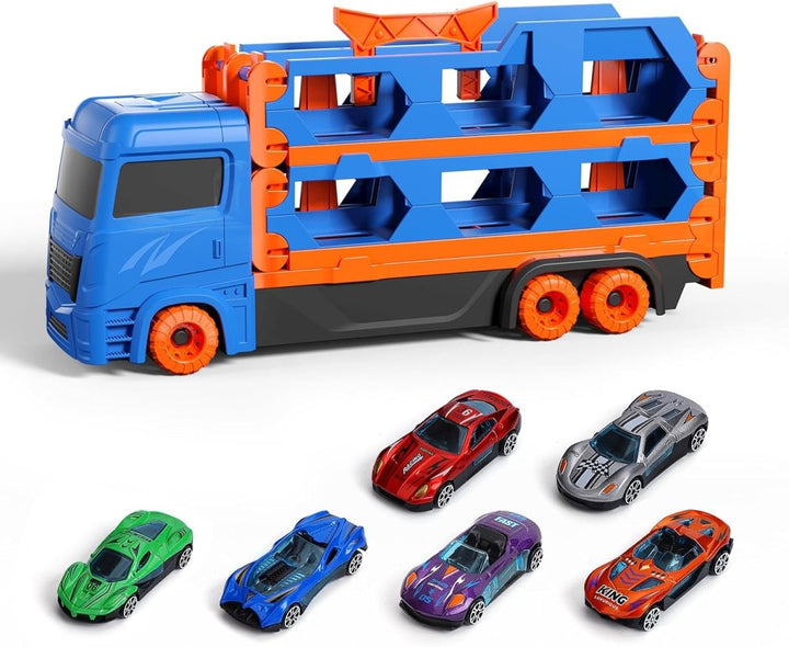 Foldable Transport Truck & Car Set with Race Rack - HT - CT1 - Planet Junior