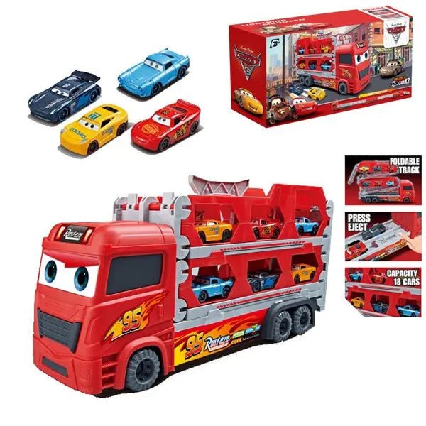 🚚💥 Foldable Transport Truck Toy with Car Ejection Launcher - RT - 978 - 92 - Planet Junior