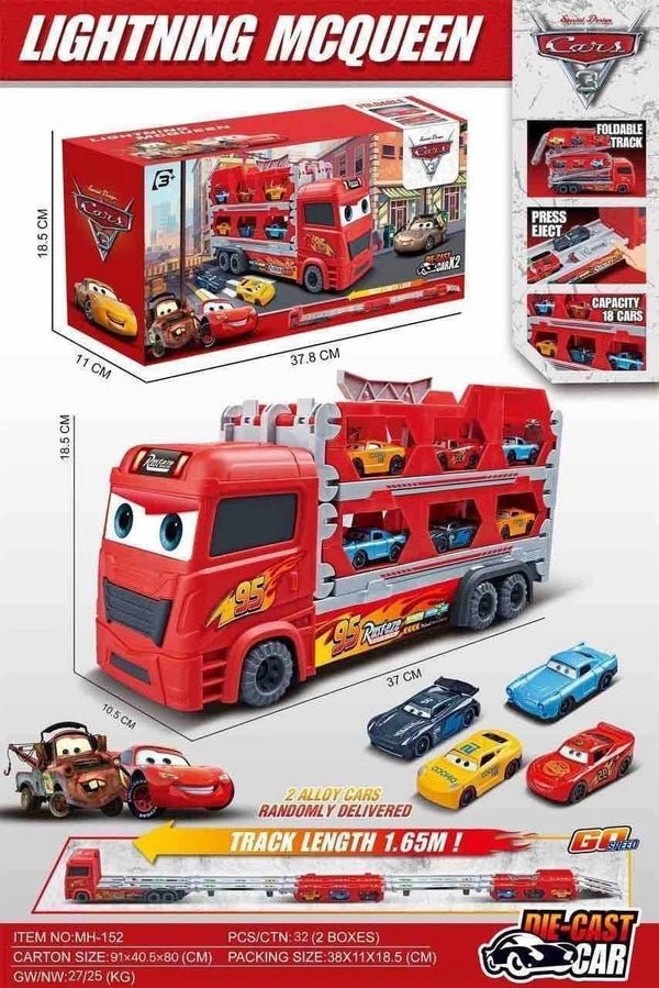 🚚💥 Foldable Transport Truck Toy with Car Ejection Launcher - RT - 978 - 92 - Planet Junior