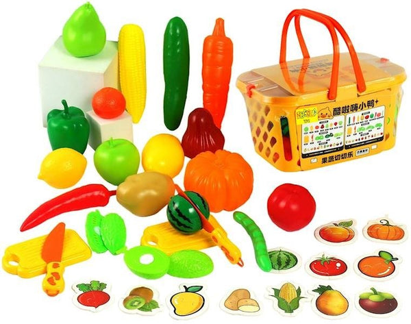 Fruit Cutting and Sorting Play Set with Basket - RT715 - Planet Junior