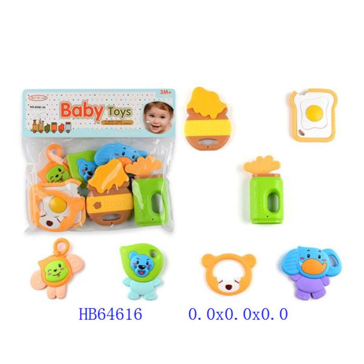 Fun Animal Characters Baby Rattle Set | 7 Pcs - BLL - RT - 8398 - 26 - Planet Junior