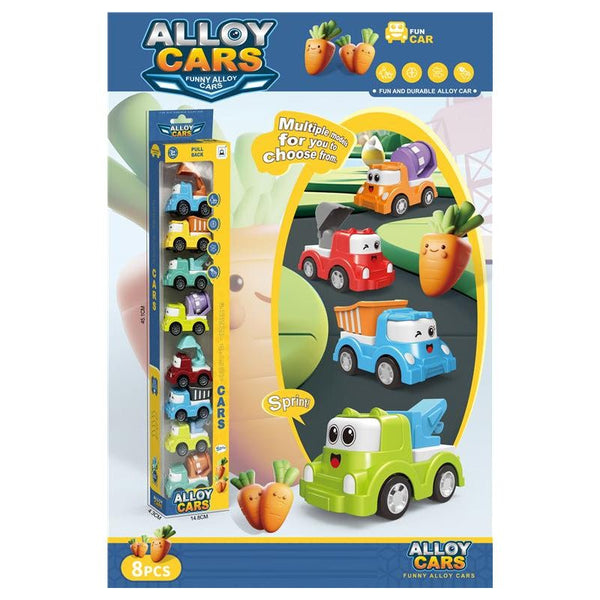 Funny Alloy Cars | 8 Pcs Pack - Planet Junior