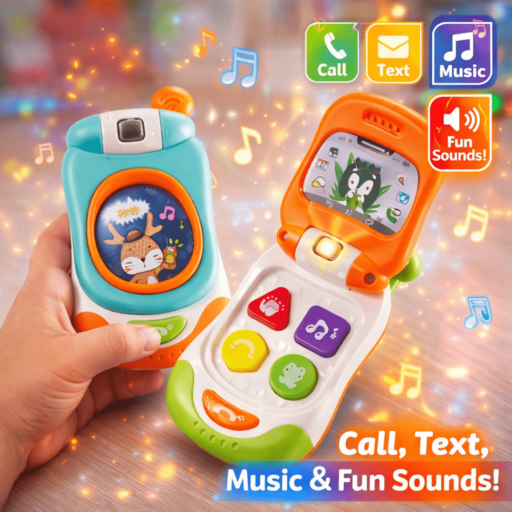 Funny Baby Musical Smart Phone – Interactive Light & Sound Learning ...